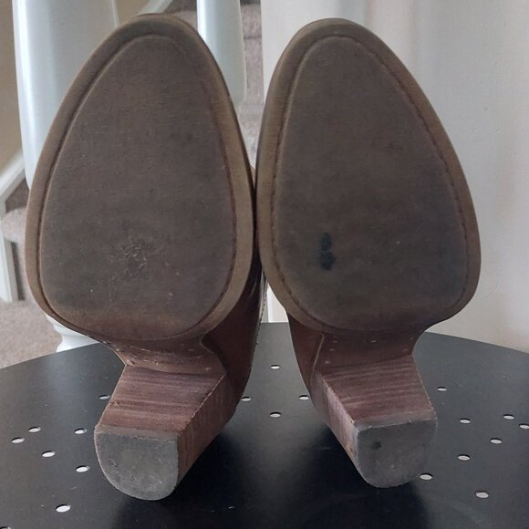 Lucky Brand Brown Leather Booties Sz 6M - Picture 6 of 8